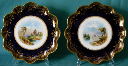 A Pair of Aynsley cabinet plates c.1880