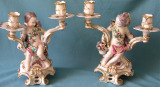 A Pair of Chelsea Figural Candelabra c.1765