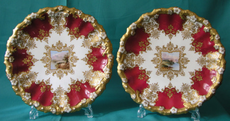 A Pair of Coalport Porcelain Plates c.1890-1900