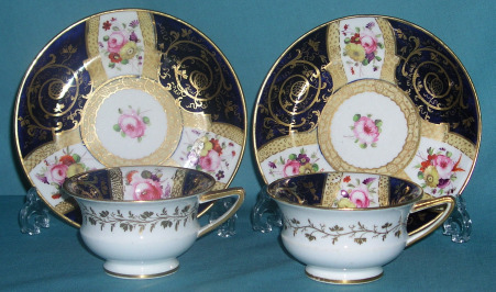 A Pair of Coalport Cups & Saucers c.1818