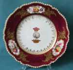 A Coalport Armorial Dinner Plate c.1830