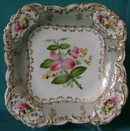 coalport squared dish c.1840