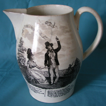 Antique Creamware Liverpool jug 