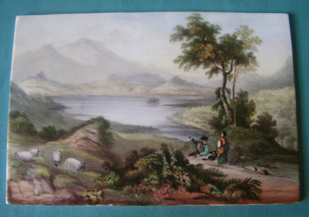 Antique Davenport Porcelain Plaque c.1850-60