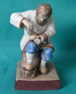 A Gardner Bisquit Porcelain Figure of Lapti Plaiter c.1880