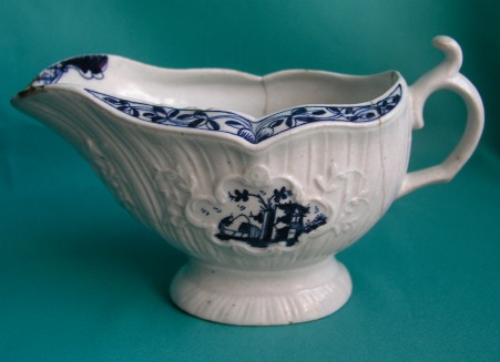 A Rare Isleworth Porcelain Sauceboat c. 1770-75