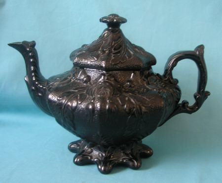 A Rare Scottish Black-Glazed Teapot c.1845