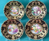 Four Ridgway Porcelain Dessert Plates c.1860