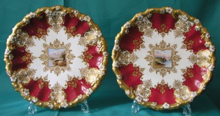 A Pair of Coalport Porcelain Plates c.1890-1900