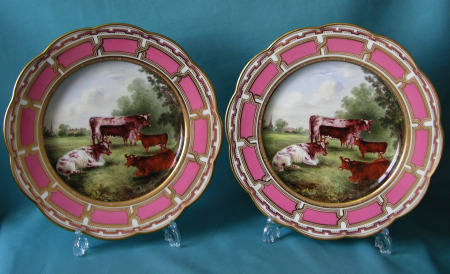 A Pair of Davenport dessert plates c.1870