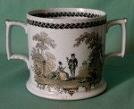 A Staffordshire Drabware Loving Cup c.1840