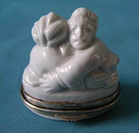 A 19th Century French Porcelain Snuff-Box A 19th Century French Porcelain Snuff-Box