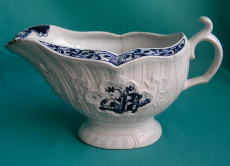 A Rare Isleworth Porcelain Sauceboat c. 1770-75 A Rare Isleworth Porcelain Sauceboat c. 1770-75