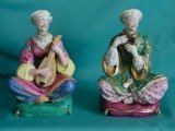 A Pair of Jacob Petit Porcelain Figural Scent Bottles c.1840