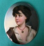 A KPM, Berlin Oval Porcelain Miniature Plaque c.1880