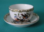 A Meissen Miniature Porcelain Cup and Saucer