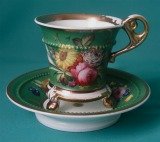 A Minton Cabinet Cup and Stand c.1825-30