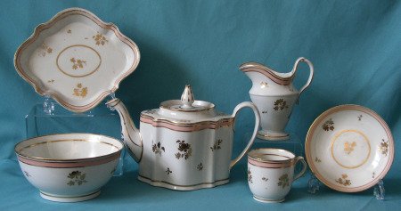 New Hall teaset Pattern 167 c. 1785-90