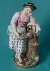 A Niderviller Porcelain Figure of a Girl c.1800