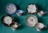 4 Ridgway porcelain Cups & Saucers c.1835-40