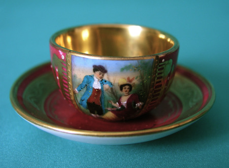 A 19th Century Vienna Miniature Cup and Saucer